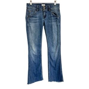Hudson Jeans W170DHK Bootcut Low Rise Jeans Raw Hem – Lau Wash – Women’s Size 26